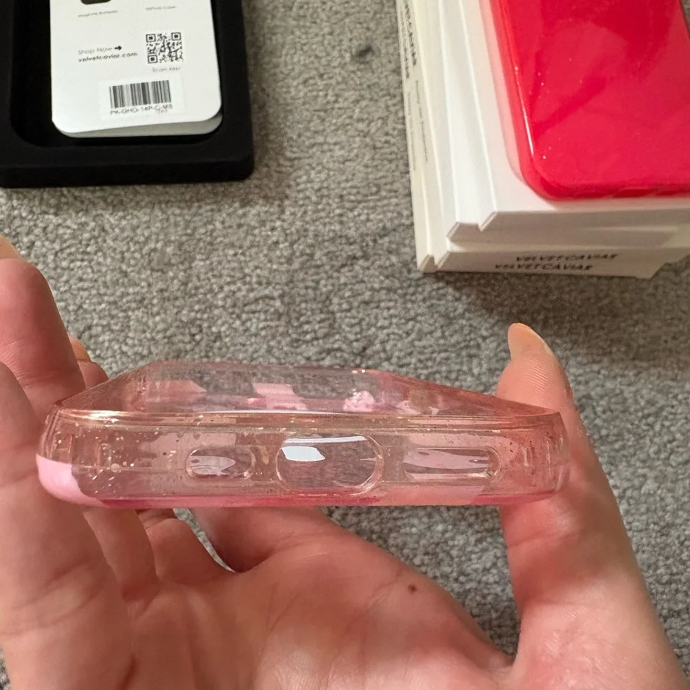 Velvet Caviar Pink Ghost Clear Phone Case